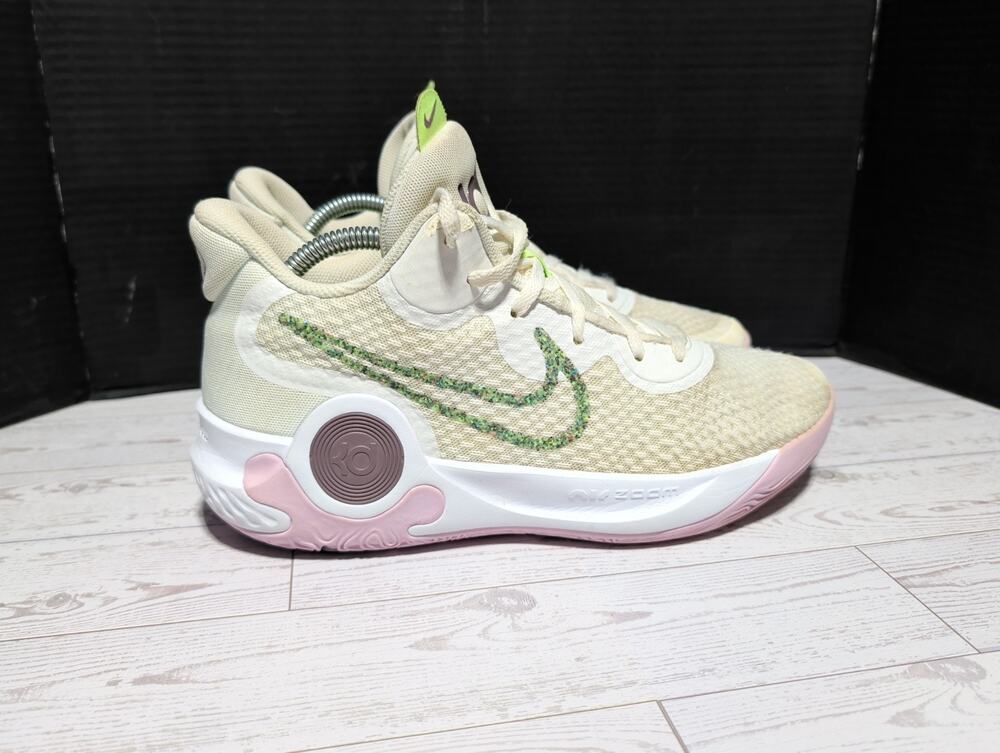Nike Air KD Trey 5 IX White Lime Glow Light Purple DJ6921-100 Mens Size 9